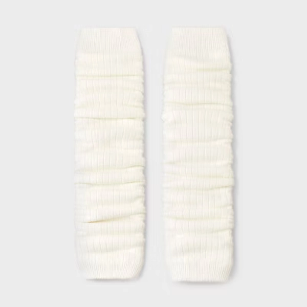 Women's Ribbed Super Soft Legwarmer Boot Socks - Auden™ Heather Ivory 4-10