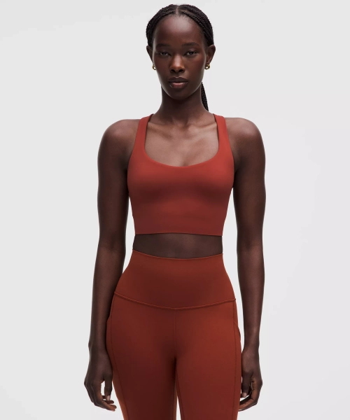 FlexyFlex Strappy Longline Yoga Bra *Light Support, A–C Cups - Cranberry Charm - L/XL