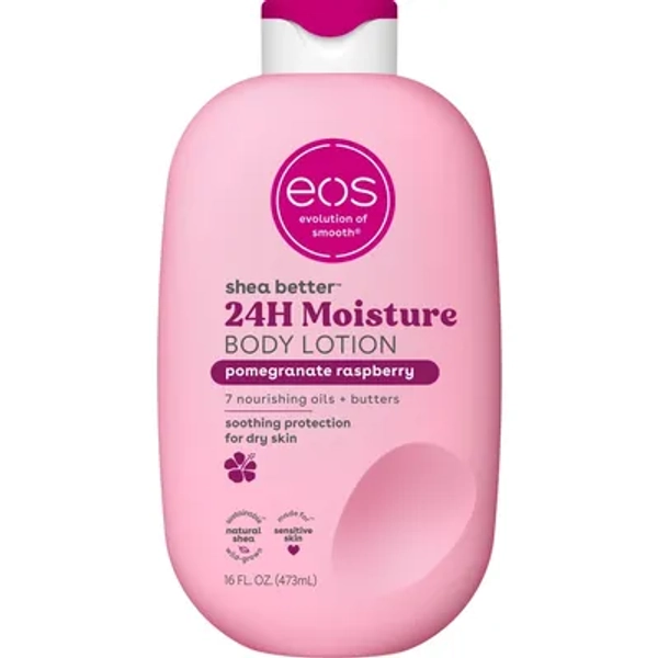 eos Shea Better 24H Moisture Body Lotion - Pomegranate Raspberry - 16 fl oz: Hypoallergenic, Paraben-Free, Phthalate-Free