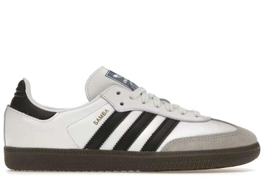 Men's Adidas Samba OG Sneakers in Cloud White/Core Black/Clear Granite