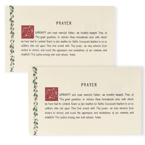 General Patton Prayer Card