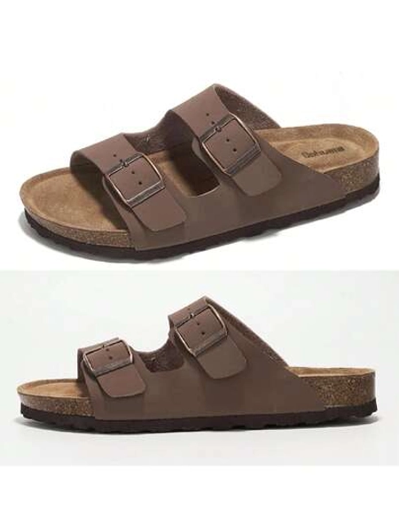 Sandals For Women Slide On Design Adjustable Strap Cork Comfort Footwear