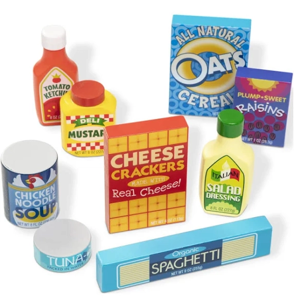 Melissa & Doug Wooden Pantry Products Set