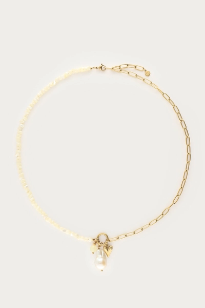 Botanical Gliederkette mit gelben Perlen und Anhängern | My Jewellery