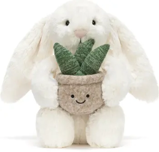 Bunny with Plant Plushie
