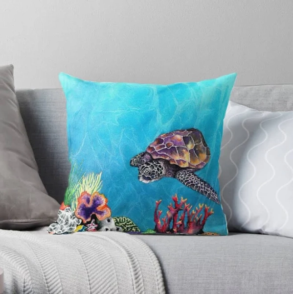 Sea Turtle Decorative Pillow Cover