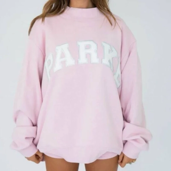 Parke Oversized Crewneck Varsity Lettering