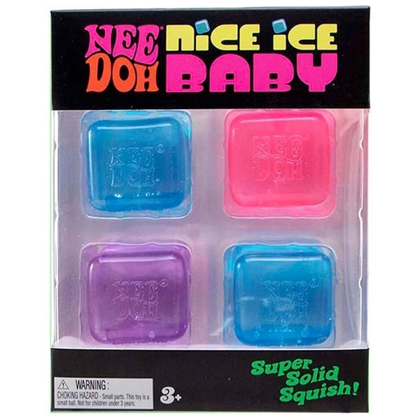 NeeDoh Nice Ice Baby Cube Fidget Toy 4 Pack