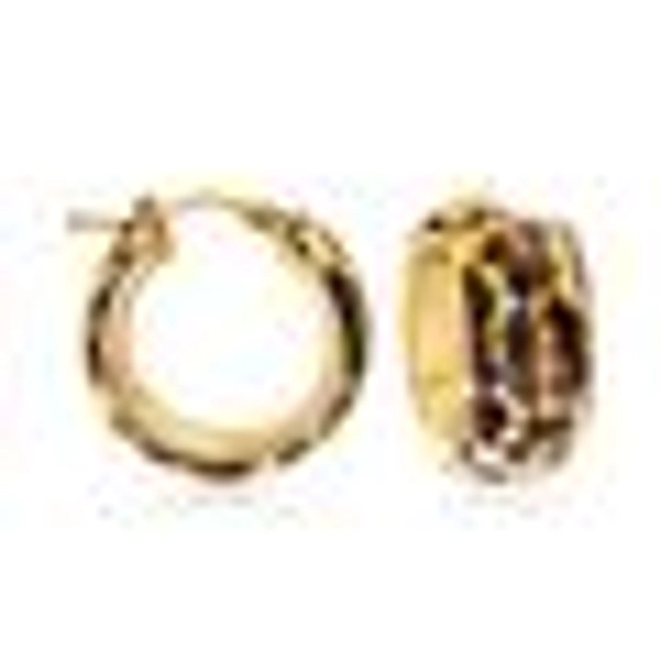 Italian Leopard-Print Enamel Hoop Earrings in 18kt Gold Over Sterling. 7/8"