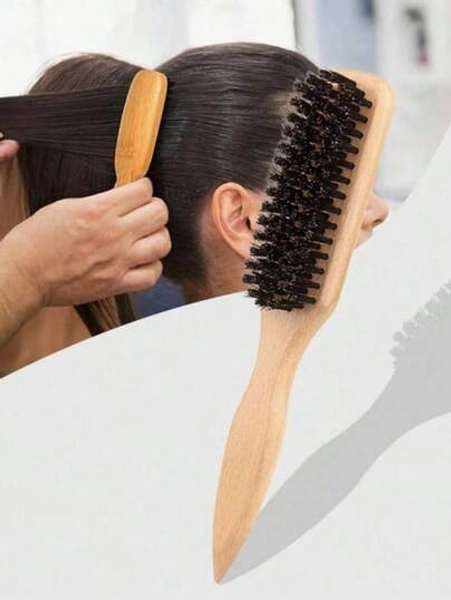 1 Piece Unisex Hair Comb And Beard Brush, Fragrance-Free Professional Hairstyling Brush, Gradient And Clipper Cleaning Comb, Slick Back Smoothing Tool, Thick/Thin Hair Comb, Great For National Day, Bathroom, Scalp Massage, Back To School, Travel Vacation And Daily Life, Holiday Gift For Family And Friends