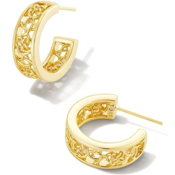 Kendra Scott Kelly Huggie Earrings in Gold Metal