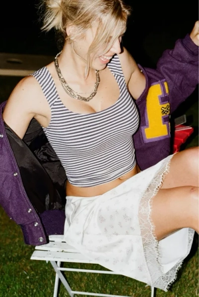 BDG Ribbed Square Neck Tank Top