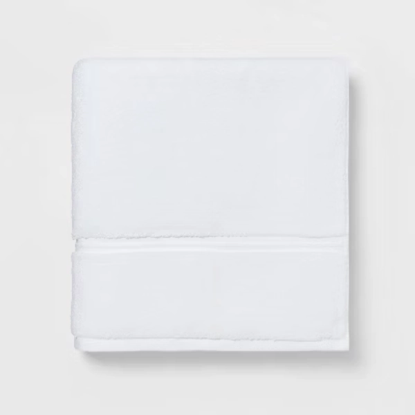 Spa Plush Bath Towel White - Threshold™: Heavyweight Cotton, Terry Construction, OEKO-TEX Certified