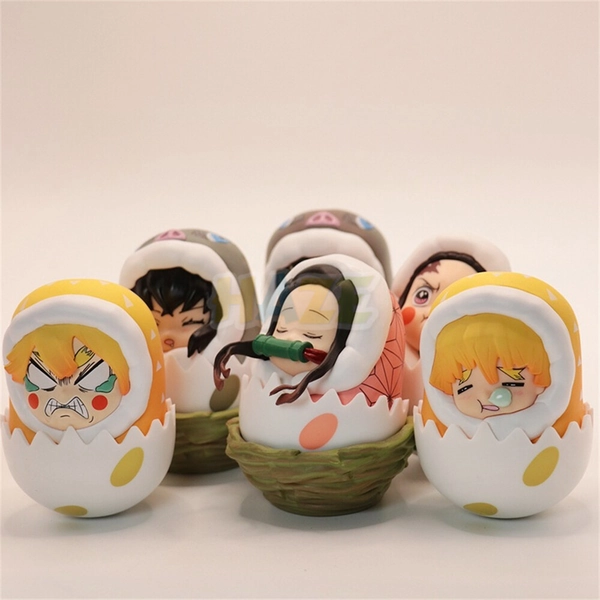 6pcs/set Anime Demon Slayer: Kimetsu no Yaiba Kamado Nezuko Figure Toy New 