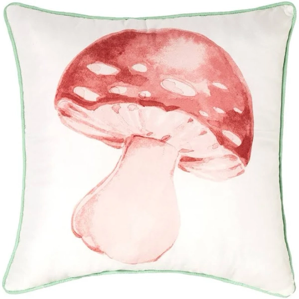 LTD Commodities Spring Mushroom King Quilt or Decorative Pillow