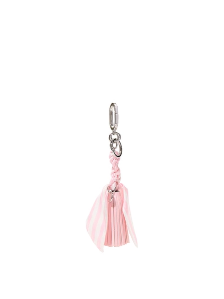 Silk Tie Tassel Bag Charm Keychain