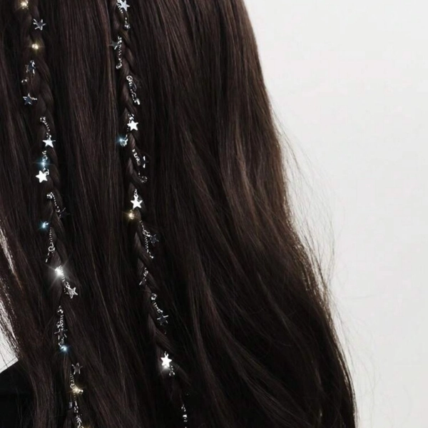 Bohemian Rhinestone Fringed Hair Chain Headpiece - Sparkling Star & Bridal Wedding, European-Inspired Multi-Section Cascading Hair Accessory for, Prom, Party, Festival (No Feathers, Elegant Hair Jewelry)