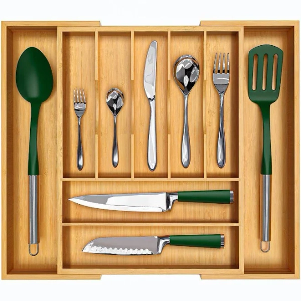 ROYAL CRAFT WOOD Luxury Bamboo Kitchen Drawer Organizer