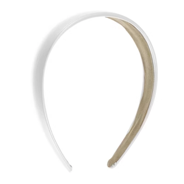 Unique Bargains Women's Thick PU Leather Headband 1 Pc White