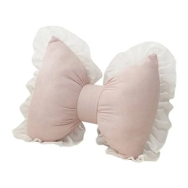 Elegant Bow Shaped Pillow - Cute Ruffle Cushion for Living Room, Bedroom & Car Decor, Comfortable Support, Perfect for Sofa & Bed