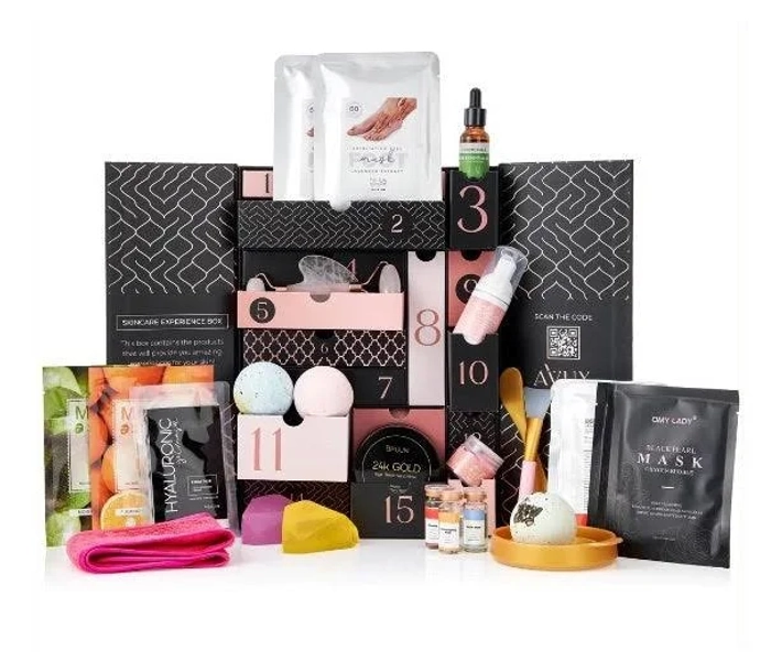 AVUX Beauty Care Bundle 32-Piece Spa Gift Set – Luxury Self-Care Kit for Valentine’s Day