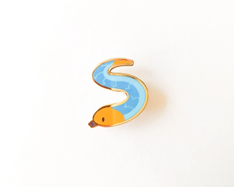 Blue Coral Snake - Tiny Reptile Enamel Pins