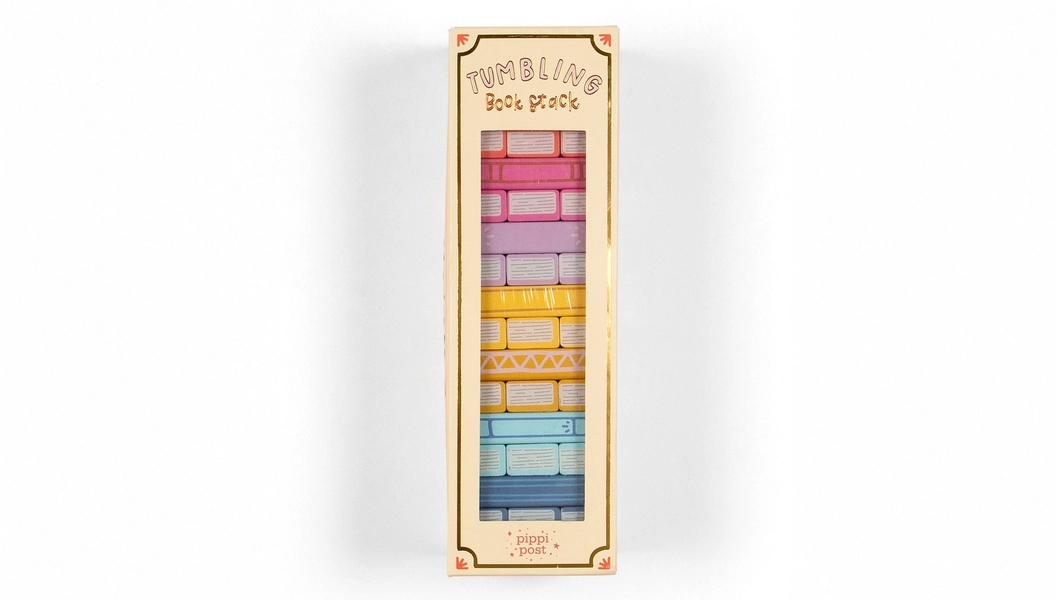 Tumbling Book Stack - Wooden Block Stacking & Balance Game