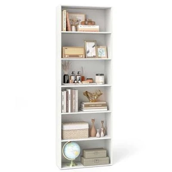 Costway 6-Tier Bookcase with 6 Open Shelves & Anti-Toppling Kits