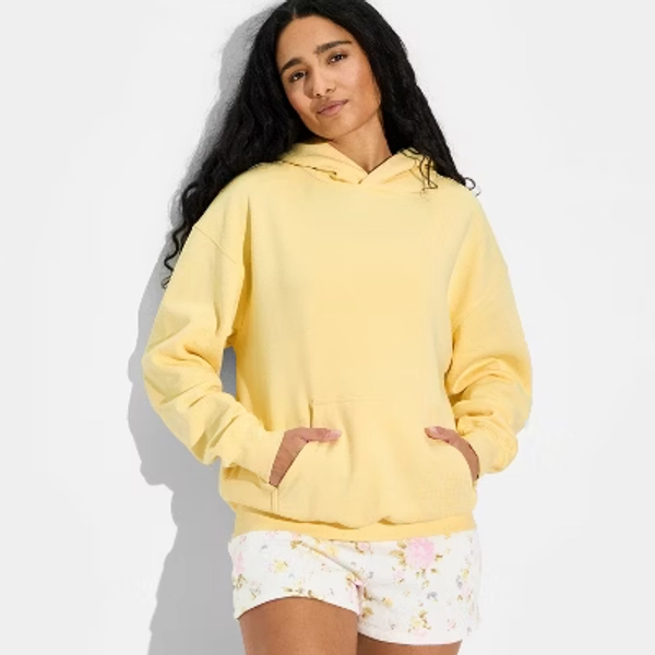 Women's Oversized Hooded Pullover Sweatshirt - Wild Fable™ Light Yellow S
