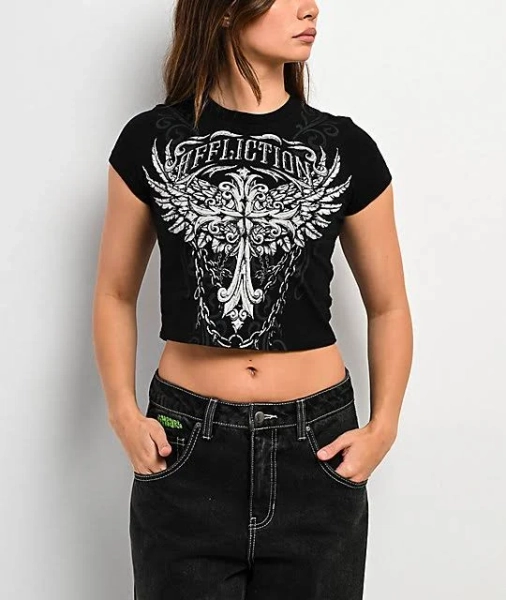 Affliction Empower Crop T-Shirt