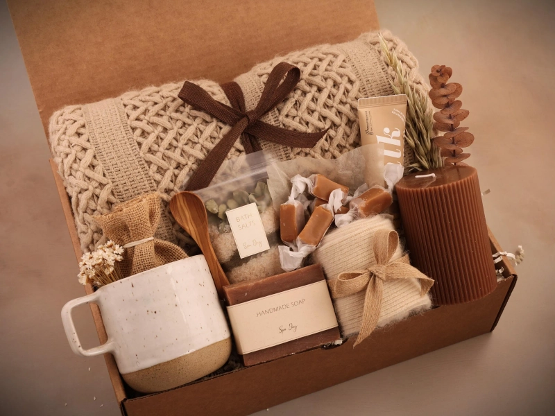 Self Care Box For Women, Organic Spa Gift Set, Friendship Gift, Thinking Of You Gift, Send A Gift Spa Set