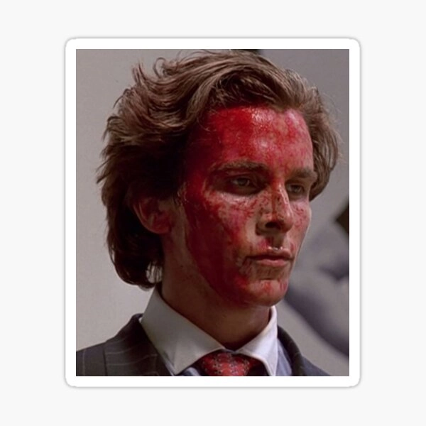 American Psycho bloody Sticker