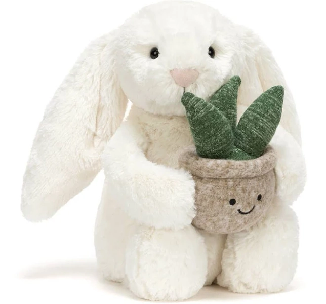 Cream Bunny with Plant Jellycat