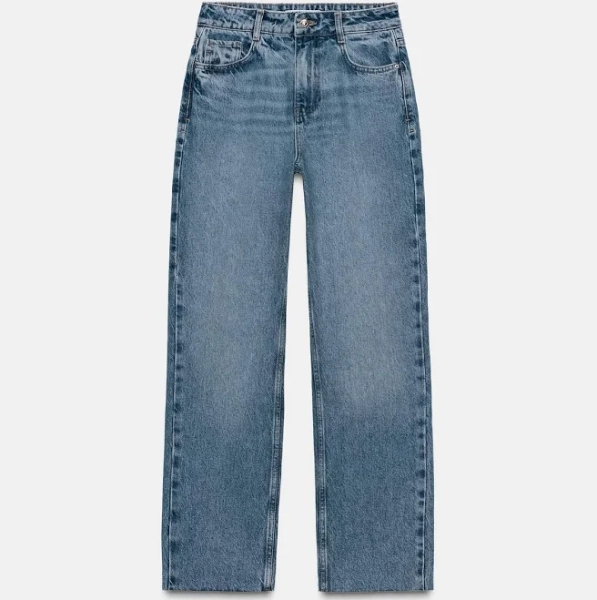 Zara Women's Z1975 High-Rise Straight Leg Jeans