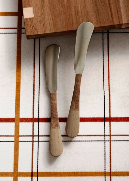 Pack de 2 cuchillos acero inoxidable mantequilla - Home | MANGO España (Península y Baleares)