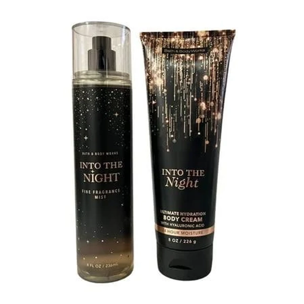 Bath and Body Works Into The Night Fragrance Mist & Body Cream Set
