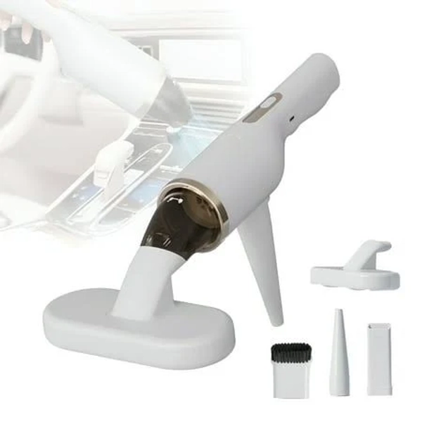 Curymay 2026 New Cordless Car Vacuum Cleaner with Uv Light,2-In-1 Suction&Blower,Mini Handheld Vacuum with Hepa Filter,Led Light,Usb-C Rechargeable,4