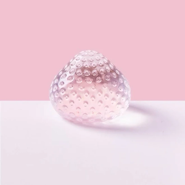 Taba Squishy Blingbling Transparent-pink Strawberry Squeeze