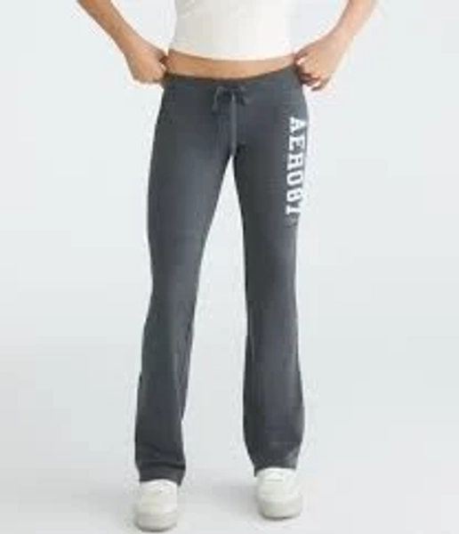 aéropostale Aero 1987 Fit & Flare Sweatpants charcoal heather grey Clearance | Clothing