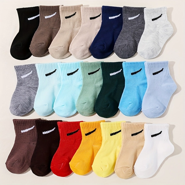 10 Pairs Socks for & - Soft Breathable Ankle Socks with Cute Embroidery, Unisex Crew Socks in Assorted Pastel & Vibrant Colors, All-Season Polyester Socks for Casual Attire, Socks, 's Essentials, Playful Design, Comfortable Fit, Parents Gift, Essentials, Parents Essentials