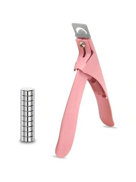 Acrylic Nail Cutter With Magnet Sizer & Length Measurement,Adjustable Stainless Nail Trimmer For Salon Home Nail Art, Professional Nail Clippers For Precise Manicures (Rainbow)