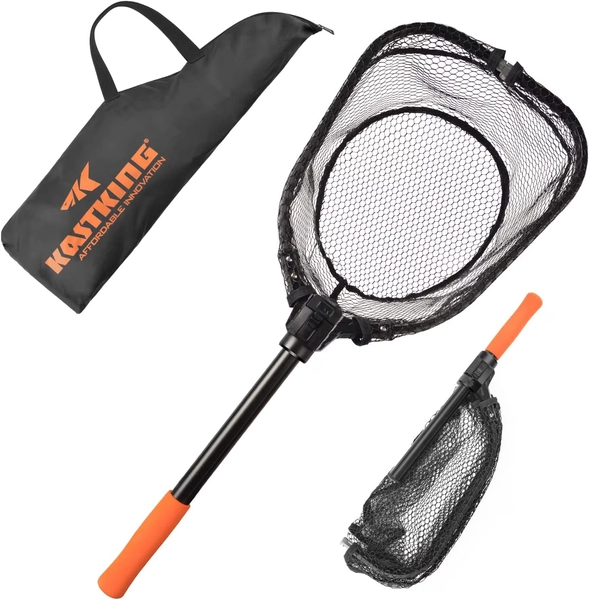 KastKing Brutus Fishing Net, Foldable Extendable Fish Landing Net, Lightweight & Portable Fishing Net with Soft EVA Foam Handle, Holds up to 44lbs/20KG, Fish-Friendly Mesh for a Safe Release - Walmart.com