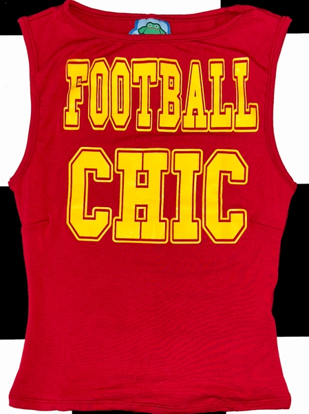SWEET LORD O'MIGHTY! FOOTBALL CHIC FITTED TANK IN RED