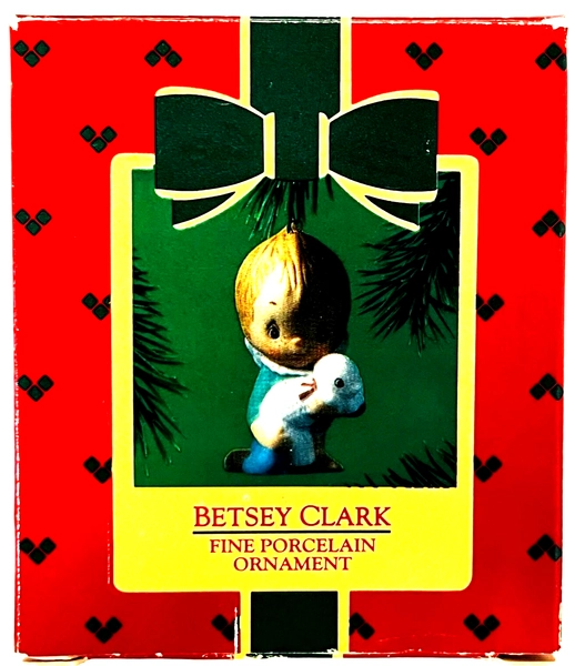 Hallmark 1985 Betsy Clark Keepsake Fine Porcelain Ornament Child w/ Lamb MIB