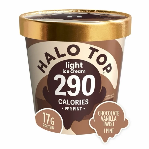 Halo Top Chocolate Vanilla Twist Light Ice Cream