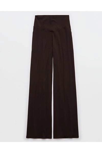 OFFLINE By Aerie Real Me XTRA High Waisted Trouser Women's Deep Earth S