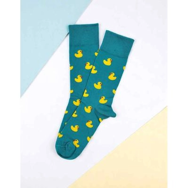 Duck Print Cotton Socks, Novelty Animal Socks