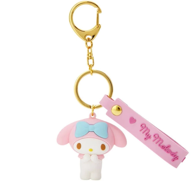 My Melody 3D Keychain with Plastic Mascot