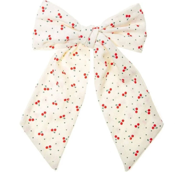 Sweet Cherry Long Bow Clip