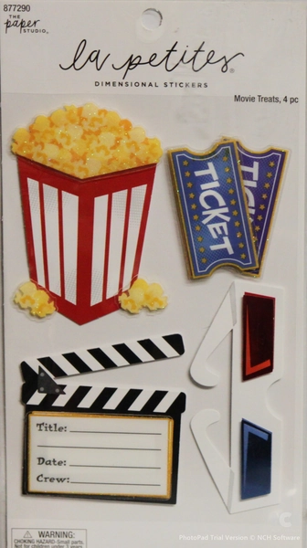 La Petites Movie Treats Dimensional Stickers